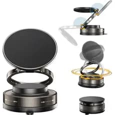 360 °   Suporte magnético ajustável para celular, compatível com suporte de carro Magsafe, suporte de celular dobrável c