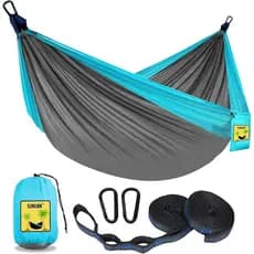 Barraca de camping SZHLUX, barraca portátil para uma ou duas pessoas, equipada com duas cordas para árvores e uma bolsa