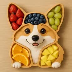 Tábua de Queijos e Charcutaria de Madeira com Formato Divertido, Bandeja Decorativa de Madeira em Forma de Cachorro para