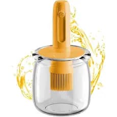 Dispensador de Óleo para Cozinha, Garrafa de Molho com Pincel Removível, Suporte para Armazenamento de Molhos para Churr
