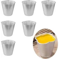 6 Peças de Formas para Pudim, Molde de Alumínio para Assar, Forma Individual para Muffin, Chocolate, Brownie, Soufflé de