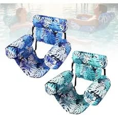 Cadeira Flutuante Inflável para Piscina, Flutuador Resistente com Assento e Encosto, Cadeira Flutuante para Água, Praia,
