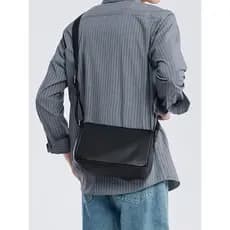 Bolsa de couro genuíno bolsa mensageiro masculina simples Casual bolsa de ombro novo estilo primeira camada de couro tra