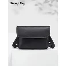 Primeira camada de couro mensageiro saco masculino na moda leve High-End saco masculino novo estilo embreagem de um ombr