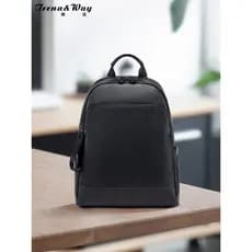 Mochila de couro masculina 2024 novo estilo de grande capacidade Casual moda saco escolar viagem leve mochila masculina