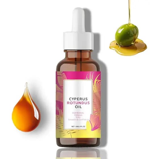 Óleo de Cyperus Rotundus, Óleo de Cyperus Rotundus para Remoção de Pelos, Inibe o Crescimento de Pelos Indesejados no Co