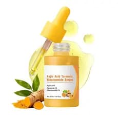 Sérum de Ácido Kójico e Cúrcuma, Sérum Facial de Niacinamida, Hidratante, Sérum Clareador para Manchas Escuras, Antirrug