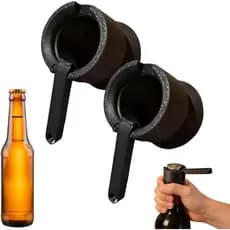 Abridor de Tampas de Garrafa, Pacote com 2, Abridor de Latas de Cerveja Antiderrapante, Abridor Manual de Cerveja, Ferra