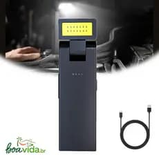 Lanterna De Chaveiro Led, Luz De Trabalho 360° Portátil Recarregável USB Super Brilhante Clipe De Chapéu À Prova D'água
