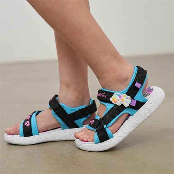 Skechers Skechers crianças piscando sandálias moda meninas sapatos de verão grandes crianças sapatos casuais meninas sap