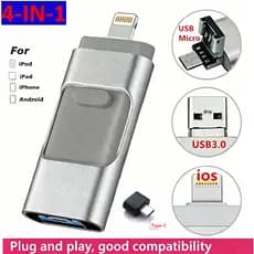 Pendrive iP/ho/ne De 2TB , 1TB , Unidade flash USB OTG 512GB 256GB 128GB 64GB 32GB 16GB 3.0 Cle Para iPhone/Android/tabl