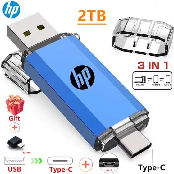 Unidade flash TYPE-C De Alta Velocidade De 2 Tb 256 Gb 128 64 32 16 8 4 OTG mini pendrive 1 512 De Memória USB , Adequad