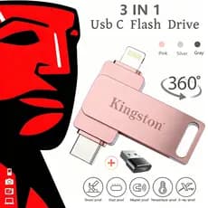 Otg Pendrive Tipo-C 2TB UsbC Flash Drive 1TB 512GB 256GB 128GB 64GB 32GB 16GB 8GB 4GB Polegar Para Iphone