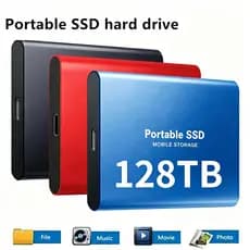 SSD Portátil Original 128T 1 Tb 4 8 16T 32 64 USB 3.1 Tipo-C Unidade De Estado Sólido Móvel Externa De Alta Velocidade