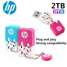 Unidade Flash USB De 2TB , 1TB , 512GB , 32gb , 64gb , 128gb , 256gb , USB2.0 , Silicone , Sorvete , Laranja , Pingente