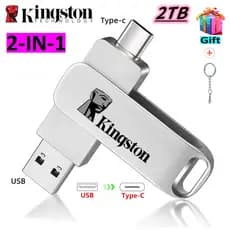 Kingston 2TB 1TB Flash Drive 512GB 256GB 128GB 64GB 32GB 16GB 8GB Tipo-C USB Unidade Andrio De Alta Velocidade