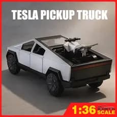 KLT 1: Modelo de carro de brinquedo Tesla Cybertruck em liga metálica, adequado como presente colecionável para crianças