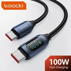 Cabo de dados para celular Toocki PD100W CtoC para carregamento rápido é adequado para Apple 15, Huawei, Xiaomi e laptop