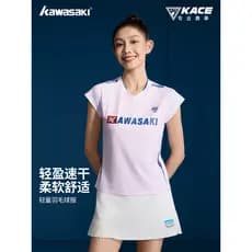 Kawasaki verão camisa de Badminton terno feminino de secagem rápida esportes camiseta de manga curta treinamento profiss