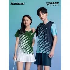 Kawasaki Badminton camisa das mulheres dos homens de secagem rápida camiseta respirável esportes de manga curta topo com