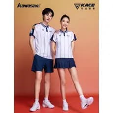 Kawasaki Badminton camisa esportiva de manga curta lapela camiseta POLO KACE estilo coreano masculino feminino antibacte