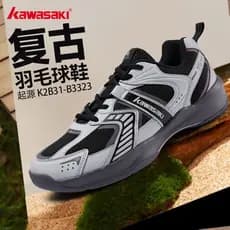 Kawasaki 2026 origem sapatos de Badminton respirável absorção de choque profissional Anti-torção Retro sapatos esportivo