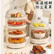 Capa de prato isolada inverno aquecimento comida prato quente capa de mesa inverno doméstico Multi-camada Anti-poeira ca