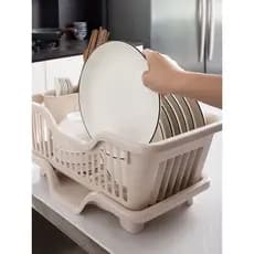 Rack de armazenamento de utensílios de mesa engrossado bancada dreno armário doméstico rack cozinha multifuncional prato