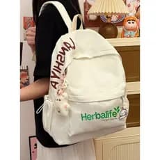 Combolay mochila estilo simples carta mochila feminina estudante mochila grande capacidade leve lazer esportes viagem
