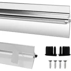Trilho de Vedação para Porta de Chuveiro de 25" com Vedação para Substituição de Defletor Inferior de Porta de Chuveiro