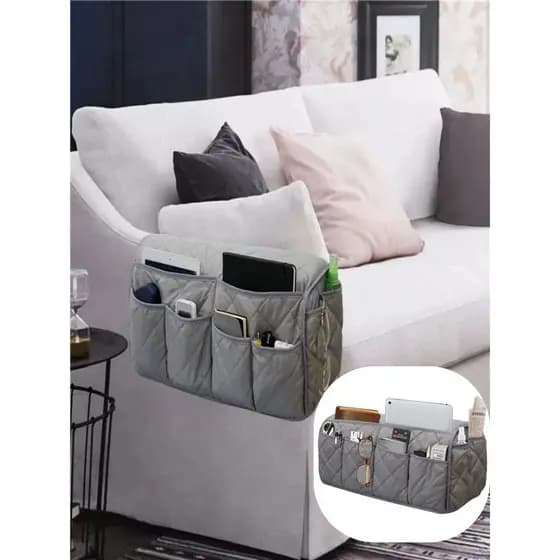 Novo estilo sofá braço saco de armazenamento sala de estar Multi-bolso saco de armazenamento de controle remoto sofá bra