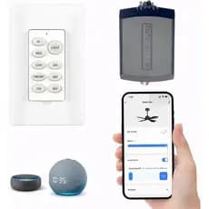 Kit de Controle Remoto para Ventilador de Teto WiFi Inteligente, Regulável, Substitui Hampton Bay, Compatível com Alexa