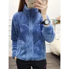Outono inverno ao ar livre jaqueta de lã feminina dupla face jaqueta Polar velo quente casaco masculino caminhadas roupa