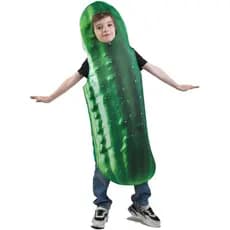 Fantasia de Pepino Unissex para Jovens, Fantasia de Vegetal para Halloween, Fantasia de Pepino para Crianças