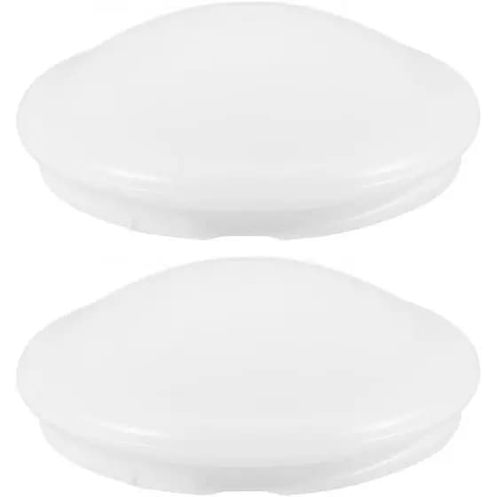 Mipcase 2 peças de capa de plástico para luminária de teto, substituição de tampa de cúpula embutida para uso versátil e