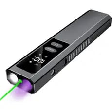 Lanterna Recarregável com Feixe Verde, UV e LED Branco, 800 Lúmens, Lanterna Magnética Plana EDC, Quatro Fontes de Luz p