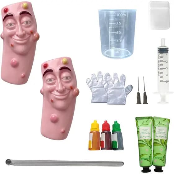 Kit Profissional para Remoção de Espinhas para Adultos (2 Peças), Conjunto de 12 Peças para Alívio de Estresse DIY com B