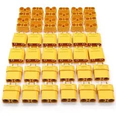 Conector XT90 com Tampa Protetora para Ponto de Solda (12 pares)
