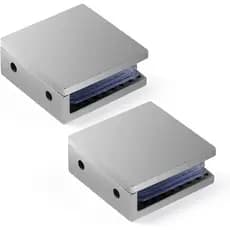Conector de Fixação Sem Moldura Ranbo para Painel Fixo de Porta de Chuveiro, Canto de Parede a Vidro, Aço Inoxidável 304