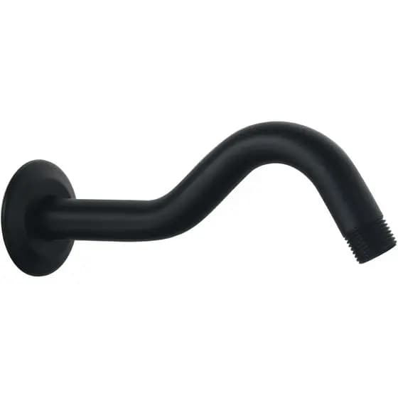 Braço de Chuveiro de 8 Polegadas com Flange, Tubo de Extensão em Forma de S para Montagem na Parede, Extensor de Chuveir
