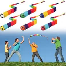Leyndo 6 Peças Bolas de Arremesso e Captura com Caudas, Tema Esportivo Colorido, Bolas para Jogos de Arremesso, Jogo Esp