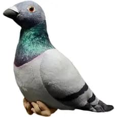 FRANKIEZHOU Pássaro de Pelúcia - Cinza 7", Brinquedo de Pelúcia Pássaro para Crianças, Brinquedo de Pelúcia Pássaro, Bri