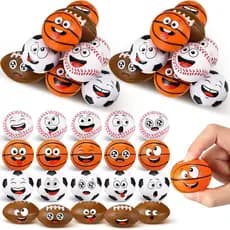 Arrowbash 24 Peças Mini Bolas Anti-estresse com Rostos Engraçados para Meninos e Meninas, Mini Brinquedos Anti-estresse