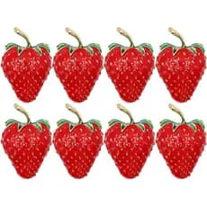 Puxadores Decorativos Qinwuwu em Ferro com Entalhes de Morango para Caixas de Joias, Puxadores Criativos para Cozinha, F