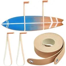 Vercraft 2 Peças Suporte de Parede para Prancha de Surf em Couro, Suporte Sustentável para Prancha de Snowboard, Suporte