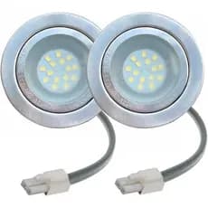 Conjunto de 2 Lâmpadas LED AC/DC 12V 24V 2W G4 para Furo de 2,50in/65mm, Base Bi-Pin, Luz Embutida para Armário de Motor