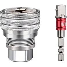Adequado para adaptador de soquete de impacto de 3/8", multifuncional de 10mm-19mm para catraca de 3/8", furadeira e cha