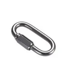 Equipamento ao ar livre 304 mosquetão de aço inoxidável Oval com bloqueio de aço inoxidável gancho rápido bloqueio de co