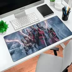 MousePad Gamer Os Caça Fantasmas 80x30 Deskpad Gamer Grande Retrô Premium Personalizado Grande RGB Anime