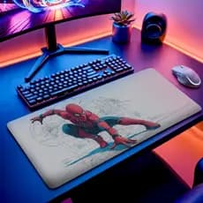 Mousepad Homem Aranha Marvel Spider Man 80x30 Grande Setup Gamer Geek Antiderrapante Mouse Pad Grande RGB